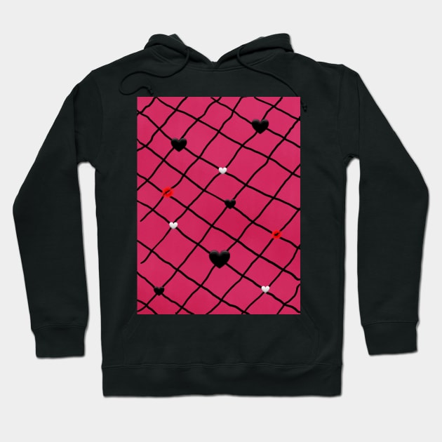 Pink Hearts Hoodie by DancingCreek